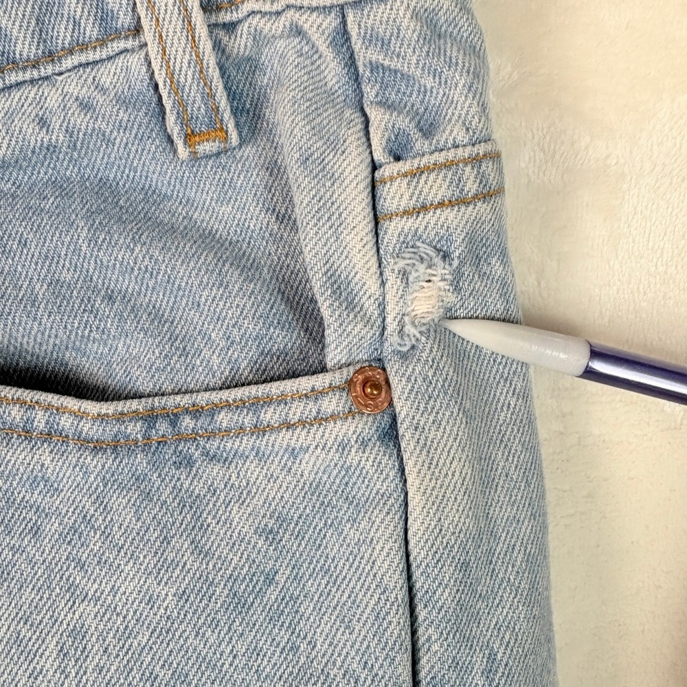 Levi's 505 Jeans Mens 38x30 Light Blue Good Vintage Orange Tab Straight Leg 90s - Picture 11 of 15